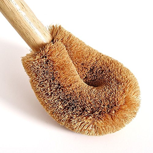 Toilet Brush (2 Pack), Natural Coconut Fibre Toilet Bowl Brush, Wood Handle Cleaning Brush For Bathroom Toilet #TOP3