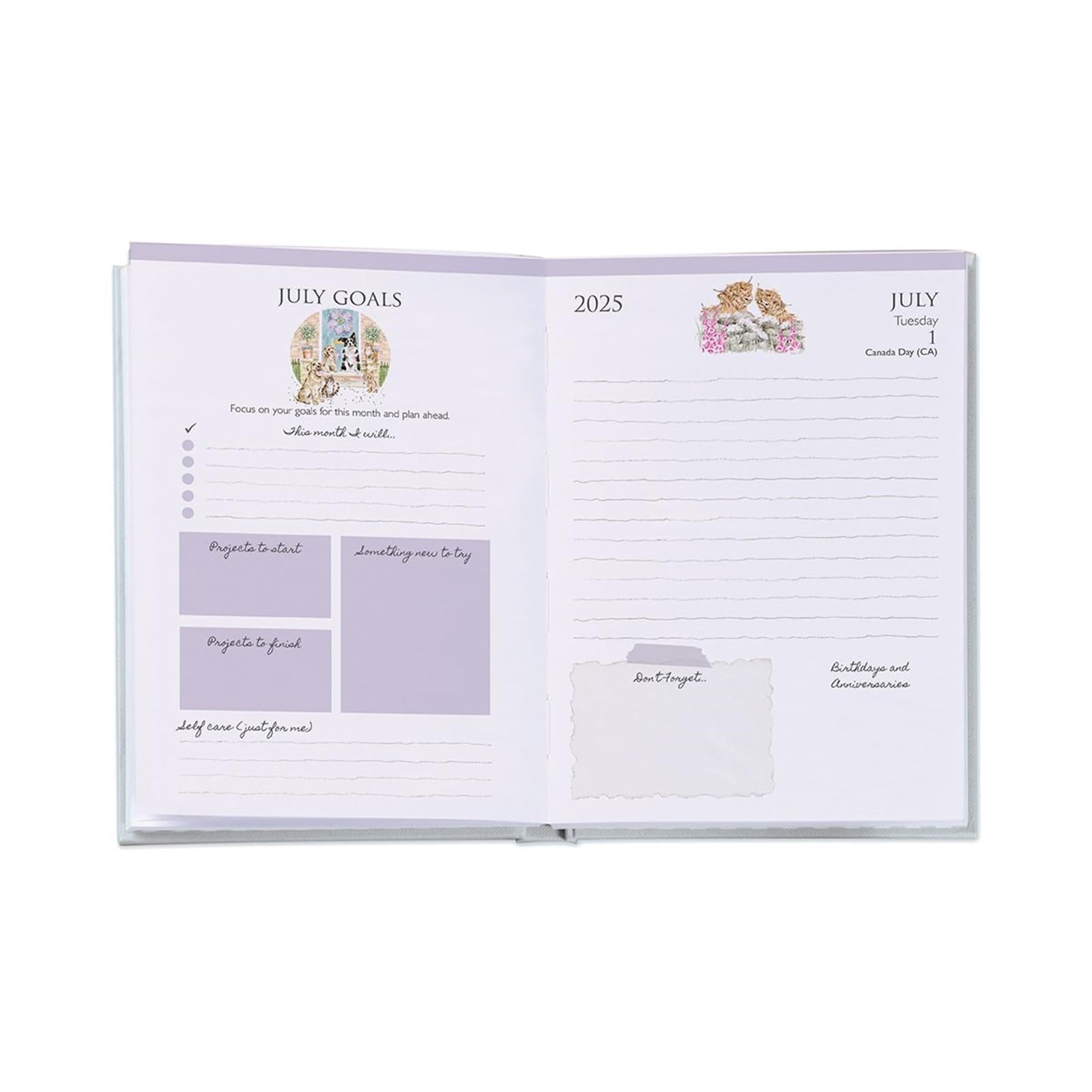 Wrendale Designs by Hannah Dale - 2025 Desk Diary - 148mm by 105mm - Image 2