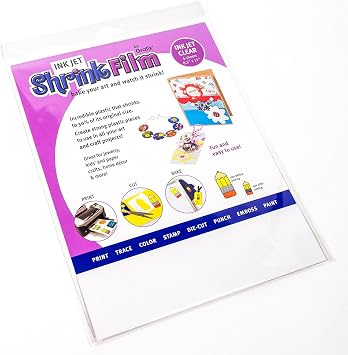 Grafix Ink-Jet Printable Clear Transparent Shrink Film - 8.5"x11" Print ...