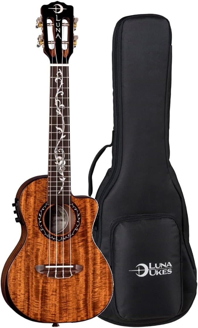 LUNA UKE VINEYARD KOA C Concert Ukulele with Preamp Gloss Natural