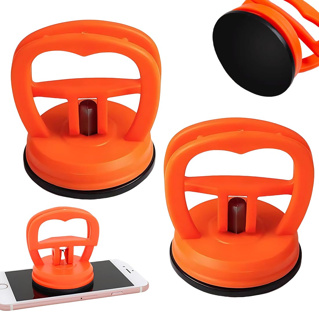 Ventosa Per Carrozzeria Auto 2 Pezzi, Kit Riparazione Ammaccature Con Ventosa Forte Arancione, Estrattore Per Rimuovere Ammaccature Rapidamente Misura Standard