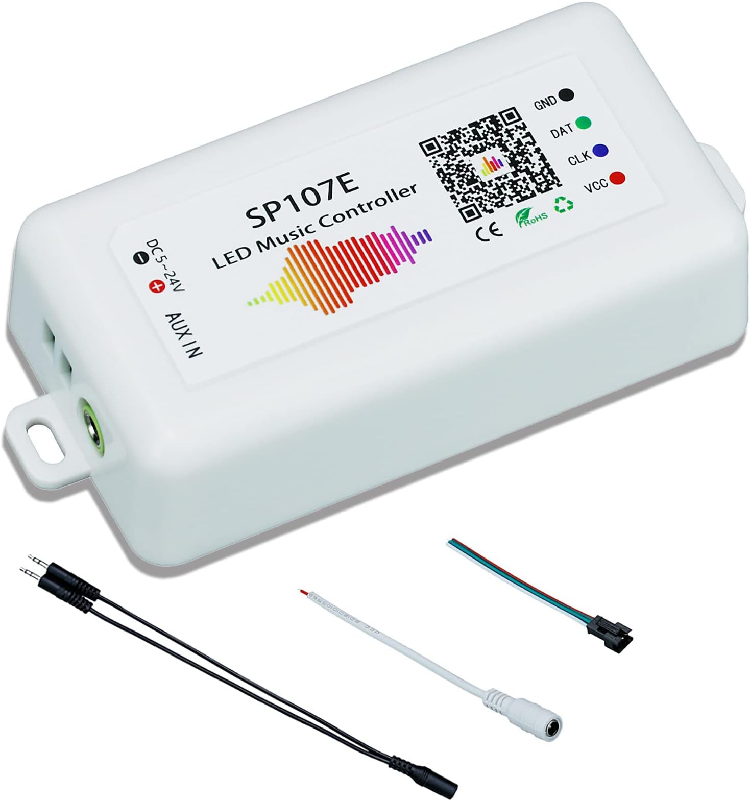 KXZM Audio Rhythm Matrix RGB LED Controller with Bluetooth and Music Function SP107E Individually Addressable App Control for LED Pixel Strip WS2812B WS2811 SK6812 UCS1903 TM1804