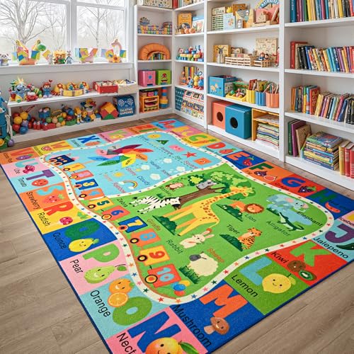 Tapete educativo para niños 4x6 ft miniatura 1