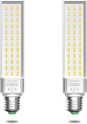 Aluxcia Bombillas E26 para acuario de luz diurna 5500 K, paquete de 2 (quitar/evitar el lastre)