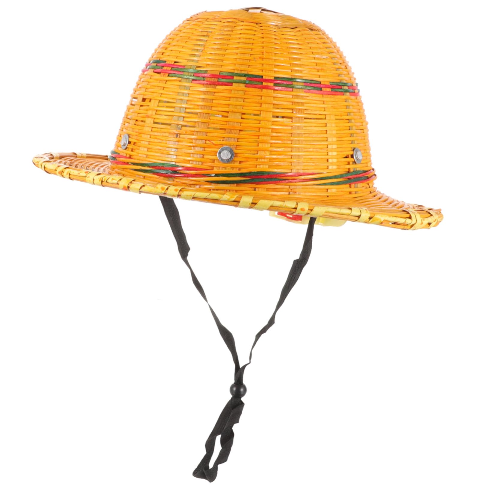 BESPORTBLE Bambusgewebter Bauhelm als Sommer Schutzhelm mit Sonnenschutzmittel für Sommer Leichter Schutzhelm für Sommerferien Baustellen mit Kurzem Rand und Komfortablem Zufällige Farbe