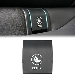 ISOFIX Car Seat Anchor Cover Fit for BMW X5 G05 2019 2020 2021 2022 2023 2024 2025, Rear Row Child Seat Safety Belt Hook Buckle Covers Replacement, 52207499794 52207942147(1PCS, Black)