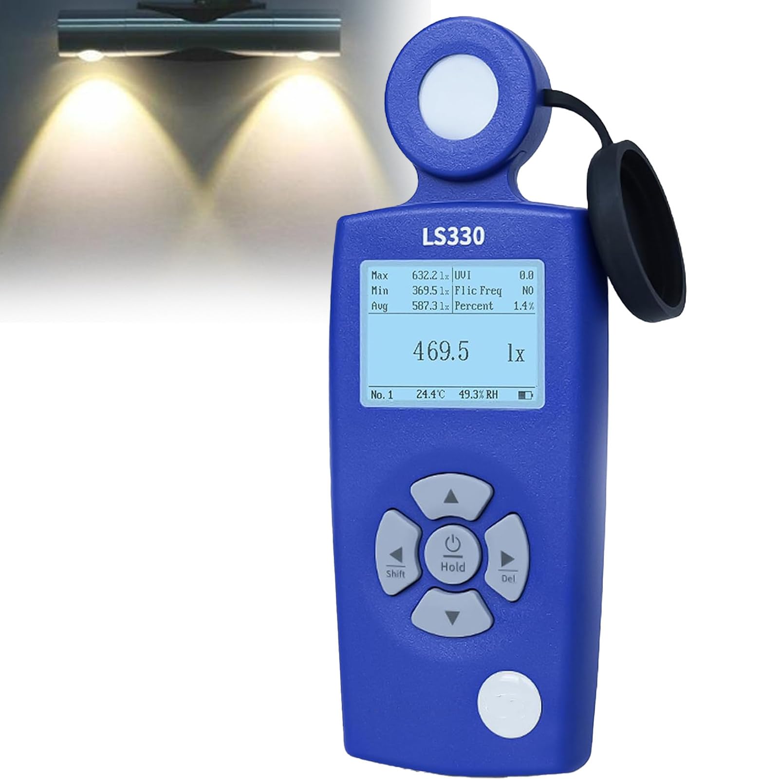 GYKOZY Spectrum Illuminance Meter, Luxmeter Light Meter, 0-1000000lx 400nm-700nm Digital Luminance Color Temperature Tester with Spectrum Sensor, for Lighting Fixtures