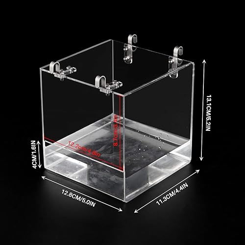 Miniatura 8 de HOSUKKO Bañera para pájaros para jaula sin fugas, 6.4 x 6.4 pulgadas, acrílico transparente para pájaros, loro, periquitos, ducha, comedero de