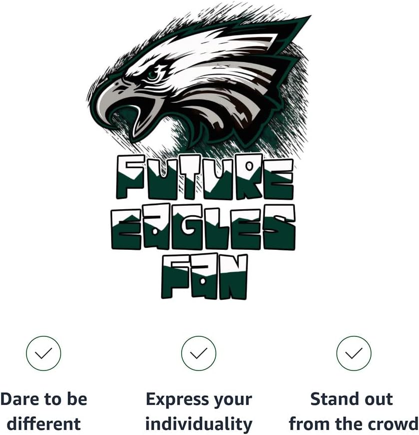 Future Eagles Fan Toddler Baseball T-Shirt - Cool Design 3/4 Sleeve T-Shirt - Graphic Kids' Baseball Tee