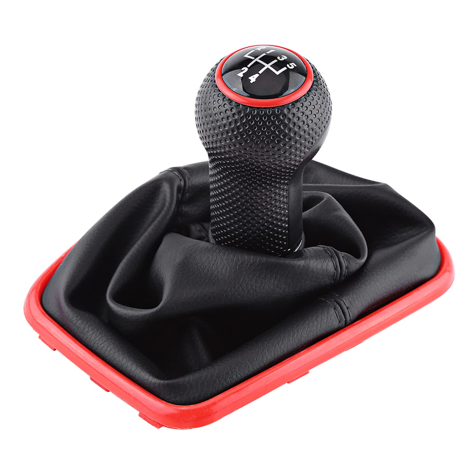 Gear Shift Head, 5 Speed Car Gear Shift Knob Gearstick Gaiter Boot Kit Shifter Boot for Jetta Bora for Golf MK4 1999 2000 2001 2002 2003 2004