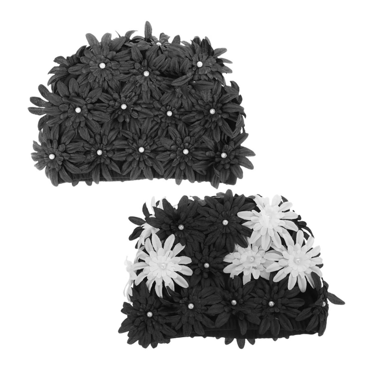 SUPVOX 2 Piezas Gorro de Natación para Mujer con Diseño Floral Gorro Elástico y para Adultas Estilo Único y Elegante para Piscina Protección y al