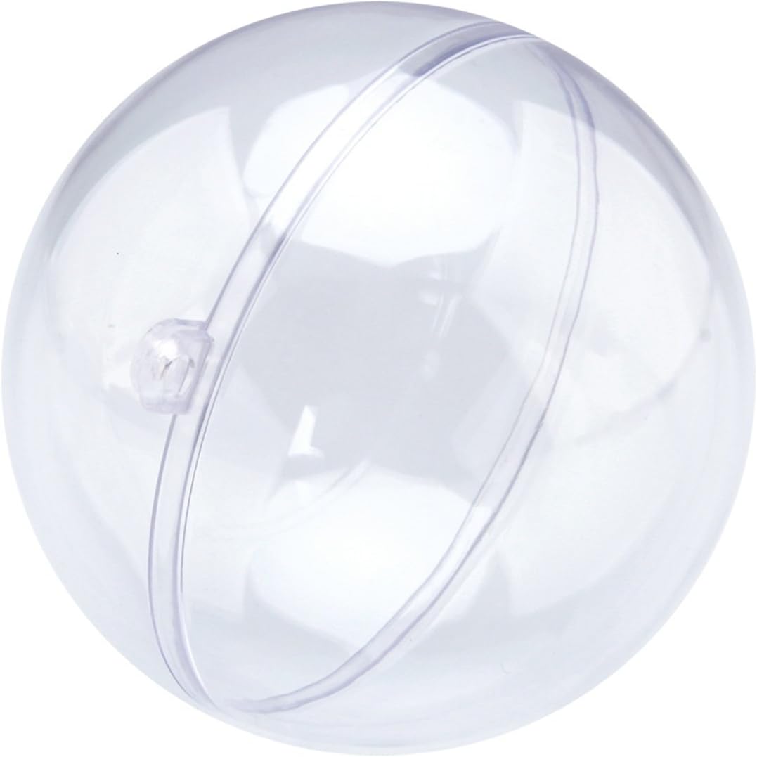 10 PACK Fillable Plastic Crystal Clear Ball DIY Ornament Preserved Flower Christmas Décor High Hardness Round Ball 120mm