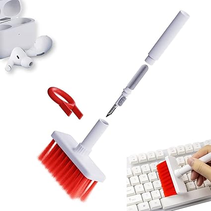 CARTSHOPPER 5 in 1 Keyboard Cleaner, Keyboard Cleaning Kit with Keyboard Brush, Airpod Cleaner and Keycap Puller, Airpod and Computer Cleaning Kit for Mechanical Keyboard