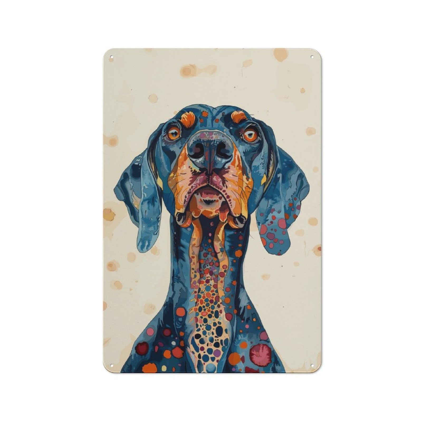 Junmoney Rhodesian Ridgeback 30X20cm Rustic Metal Sign With For Hobby Room Or Studio, Metal Sign Decor For Hobby Rooms And Studios