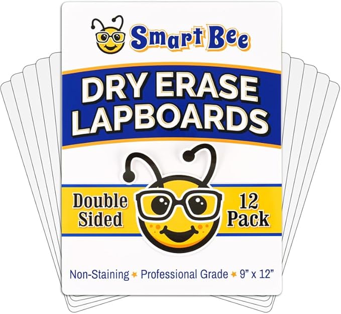 Dry Erase Boards for Classroom 9x12 Inches, DoubleSided