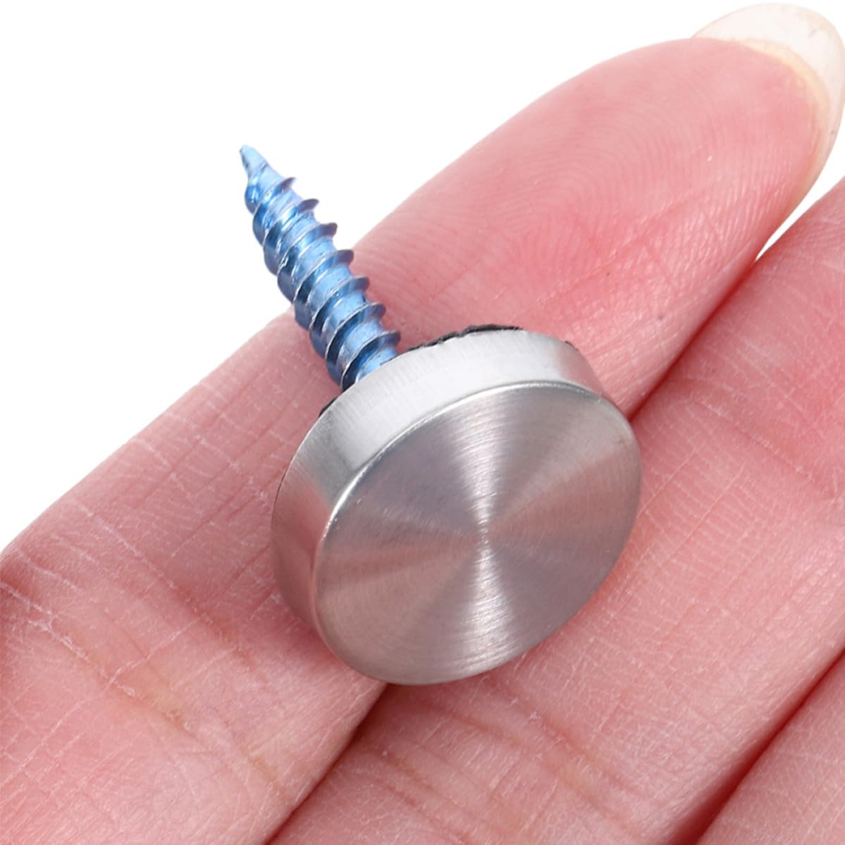 STOBAZA 5 Juegos Clavos de Espejo de Acero Inoxidable para Paneles | Tapa Decorativa Plata, Instalación Sencilla, Uso Versátil, Acero Inoxidable y Plástico, para Fijación Segura