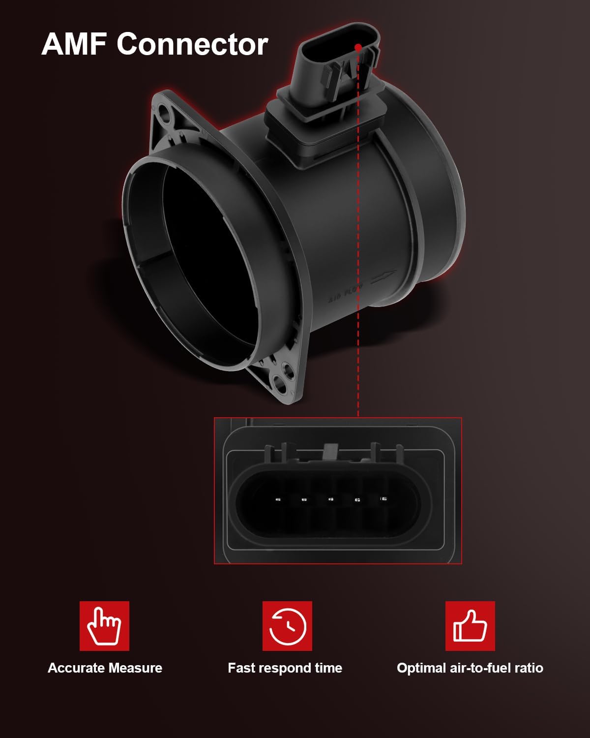 Mass Air Flow Sensor Meter 86-10160 Compatible for 2009-2011 Enclave 3.6L 2008-2009 Equinox 3.6L Mass Air Flow MAF Sensor