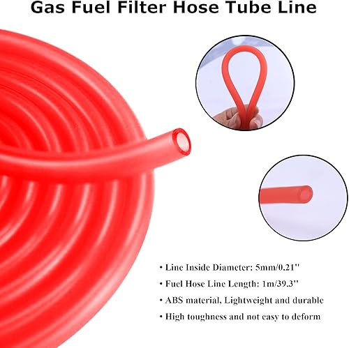 Miniatura 2 de Línea de tubo de manguera de filtro de combustible de gas de 0.19 x 39.37 pulgadas para GY6 chino de 50 cc, 150 cc, 139 QMB 157QMJ Tao Scooter ATV