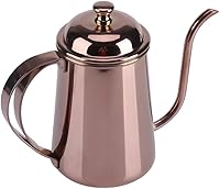 Vista 2 de Fdit 650ML Acero Inoxidable Cuello de Cisne Boquilla Hervidor Café Té Inicio Brewing goteo Pot (Oro Rosa)