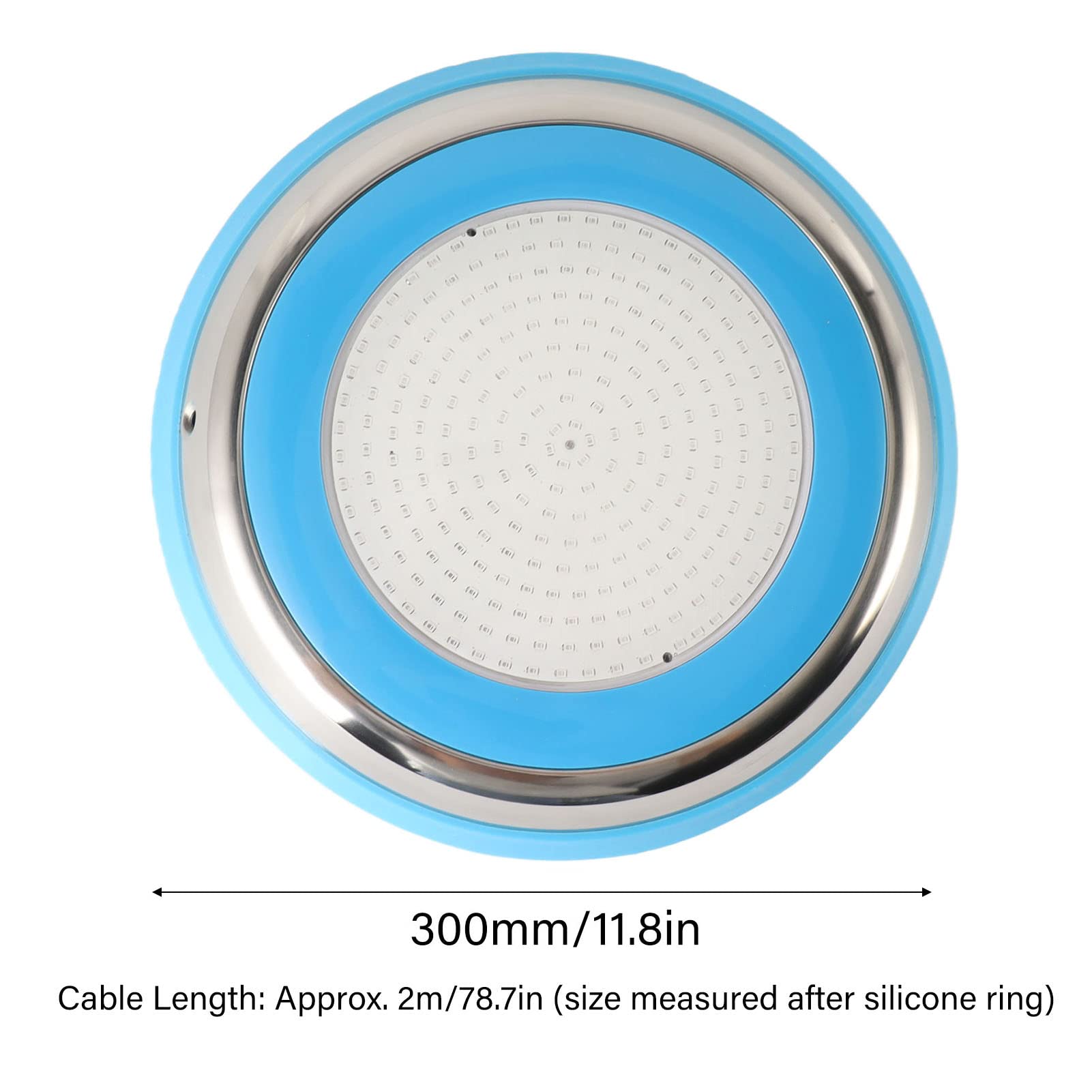 Cocoarm 18W RGB-LED-Poolleuchte, Edelstahl-LED-Poolleuchte AC12V mit Fernbedienung, IP68 Wasserdicht, Speicherfunktion, Wandmontage für Pools, Springbrunnen, Teiche