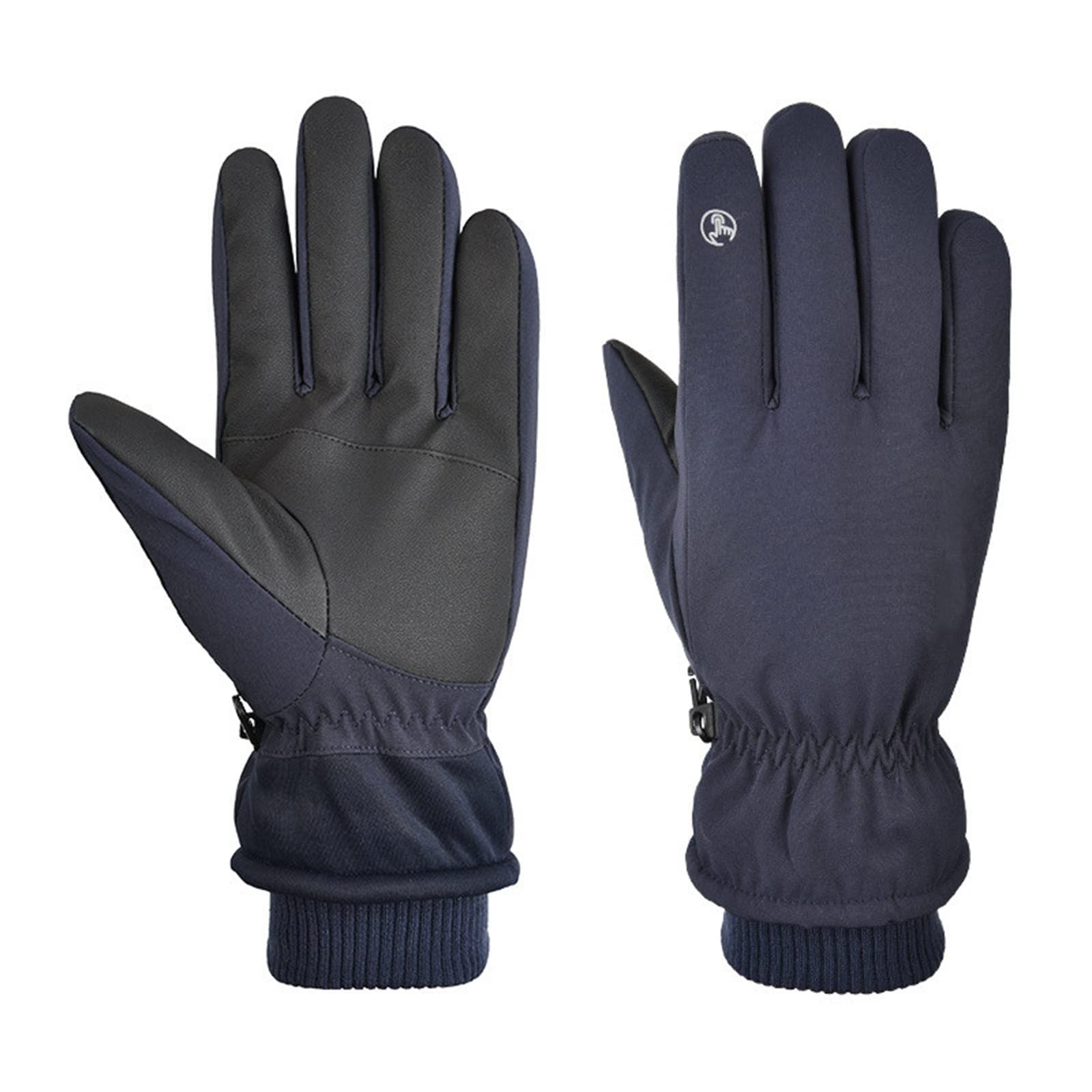 Gants de ski homme bleu pour l'hiver : le confort en coton lors de vos sorties