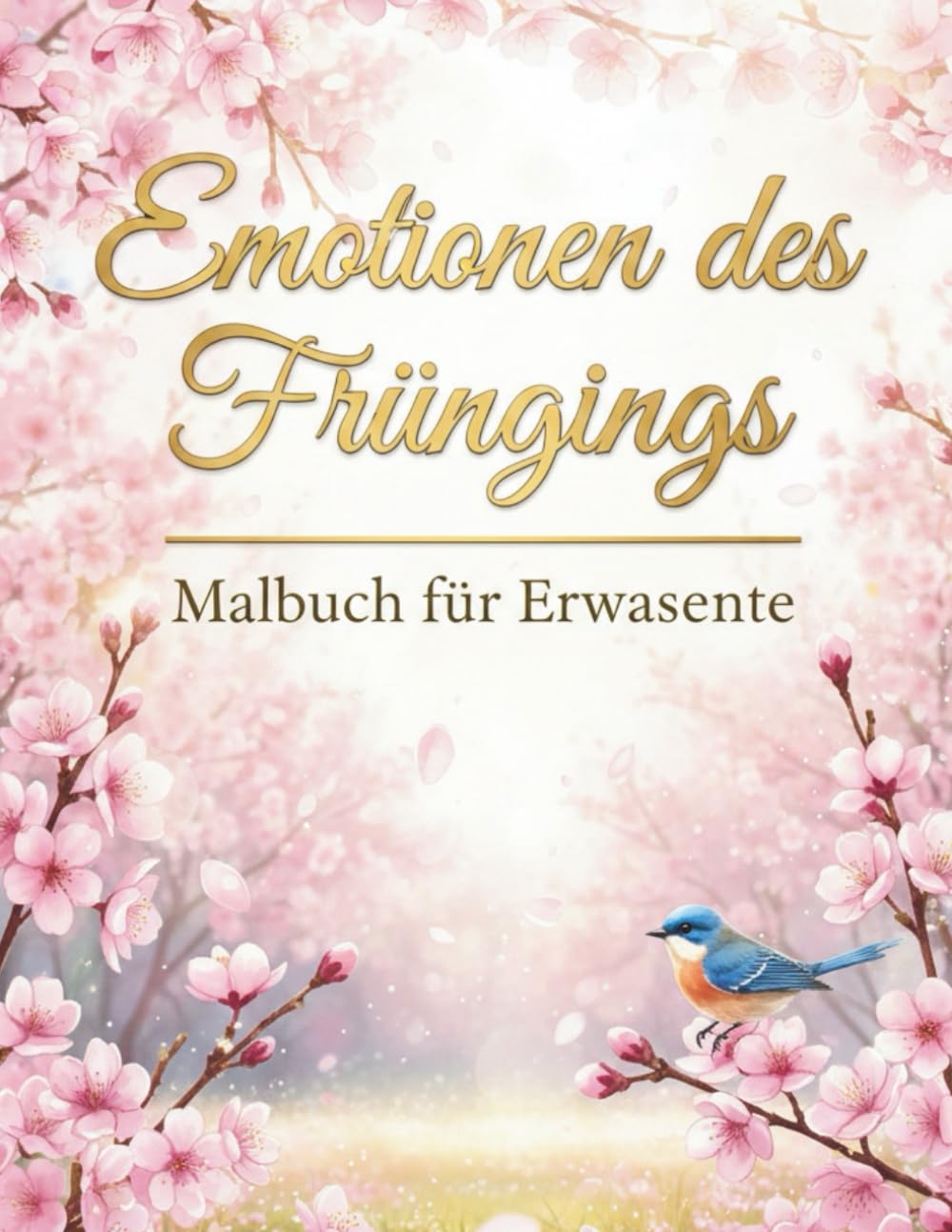 Emotionen des Frühlings Malbuch für Erwachsene: Beruhigende Naturszenen zur Stresslinderung und Entspannung. 50 wunderschöne Frühlingsmotive mit ... und Landschaften für Ihre kreative Auszeit