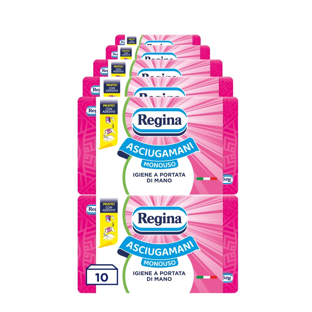 Regina Disposable Towels – Pack of 100 Services, Disposable Towels Practical and Hygienic, 100% FSC Cellulose, Biodegradable, Dispenser Pack