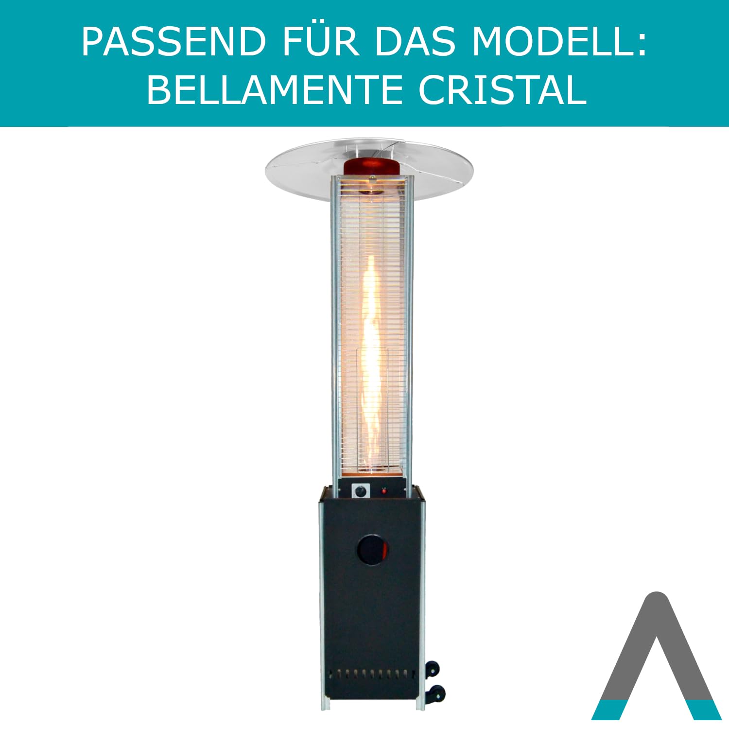 APANA Quartz Glasröhre Glas Tube Heizpilz Pelletfackel Länge 1120 mm Durchmesser 98 mm - hitzebeständig bis zu 1400 Grad