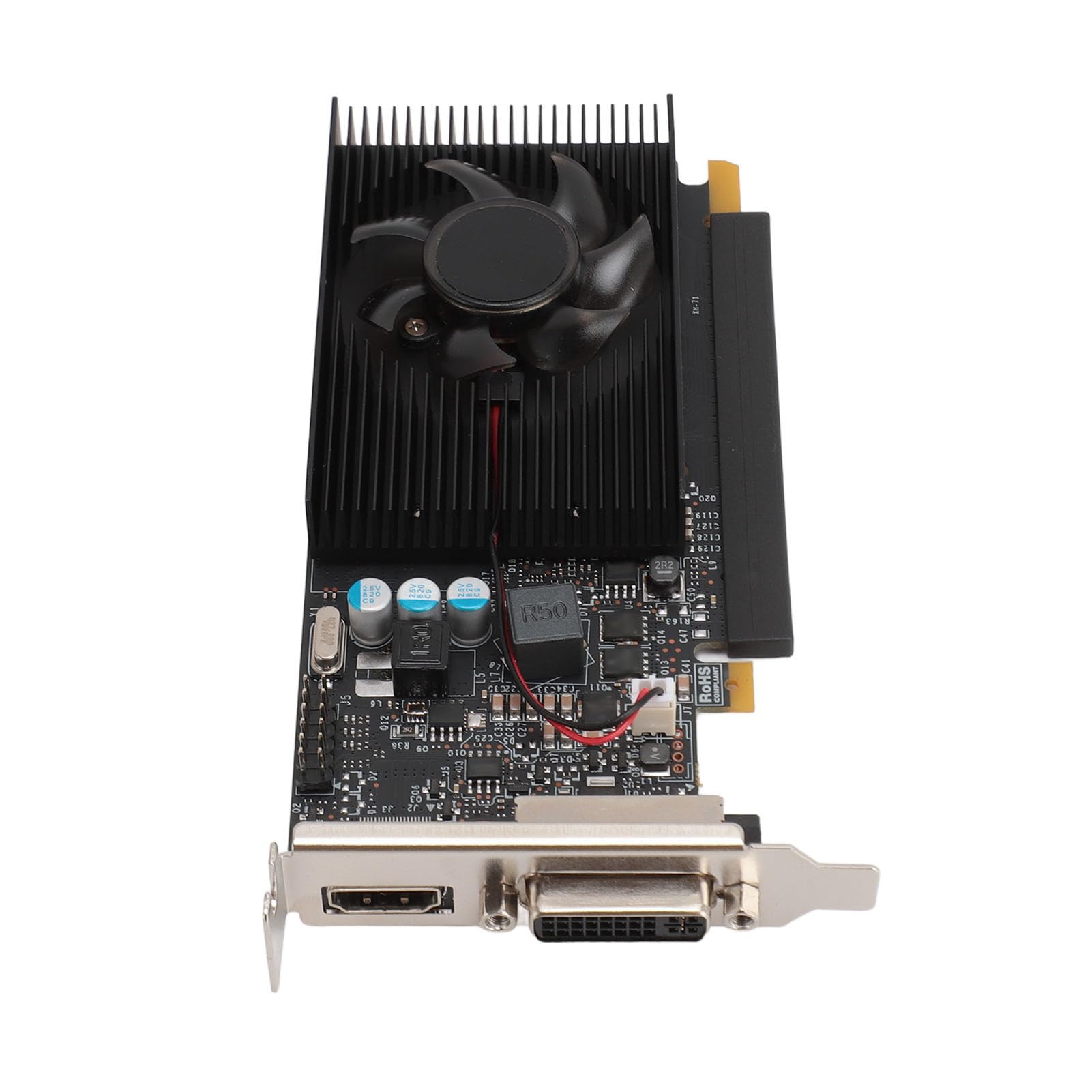 VBESTLIFE Karta Graficzna GT730 4 GB, 64-bitowy Procesor Graficzny DDR3, Karta Graficzna do Gier PCIE 2.0 16X, do Komputera Stacjonarnego