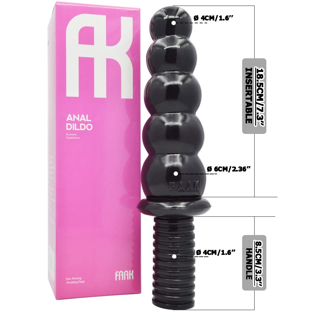 Gode ​​anal érotique en perles, FAAK pluganal multi boules avec poignée | 7,3'', FAAK classiques, pour les amateurs de plug anal, sextoy de stimulation
