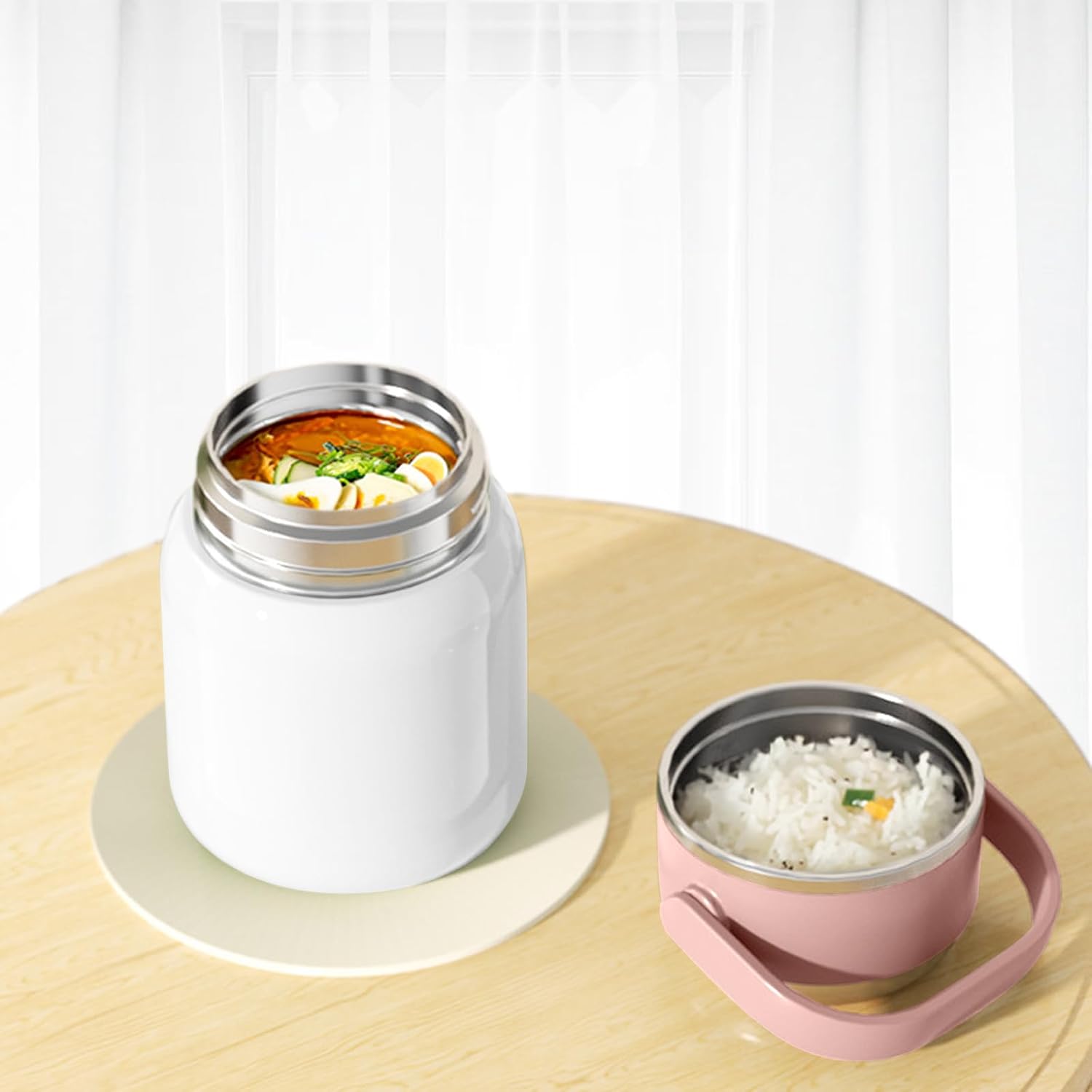28 oz Thermos for Hot Food,Soup Thermos,Food Thermos,Vacuum Insulated Food Jar with Folding Spoon,Stainless Steel,for Office,Outdoor