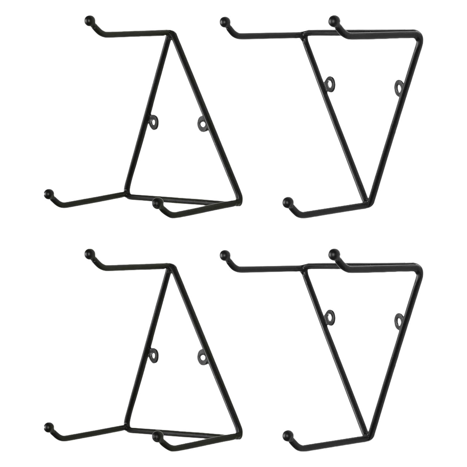 Carotoe Multicolor Of 4 Creative Triangle Cup Hangers Iron Wall Shelf Space Efficient Storage For Housewarming Rustproof Cup Storage