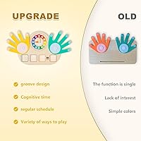 Vista 6 de Juguetes educativos 2 en 1 Manipulativos matemáticos Bloques de conteo numérico y reloj didáctico para niños, juguetes de aprendizaje preescolar