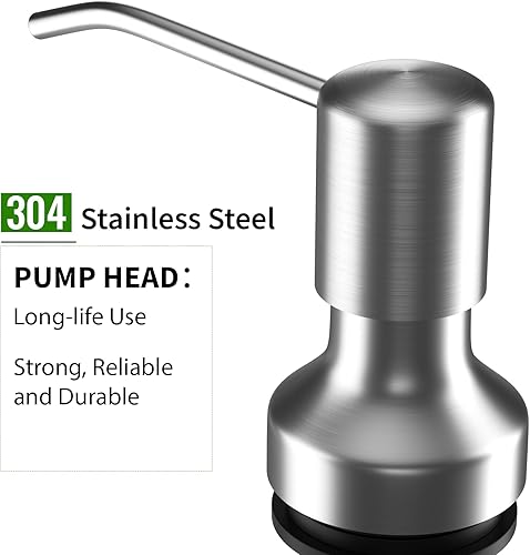 Miniatura 4 de Dispensador de jabón para fregadero de cocina, dispensador de jabón para fregadero de cocina con botella de 17 onzas, recarga desde la barra