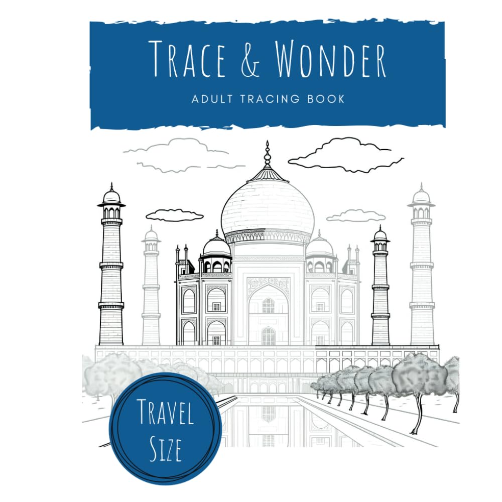 Trace and Wonder: Adult Tracing Book for Relaxation and Stress Relief