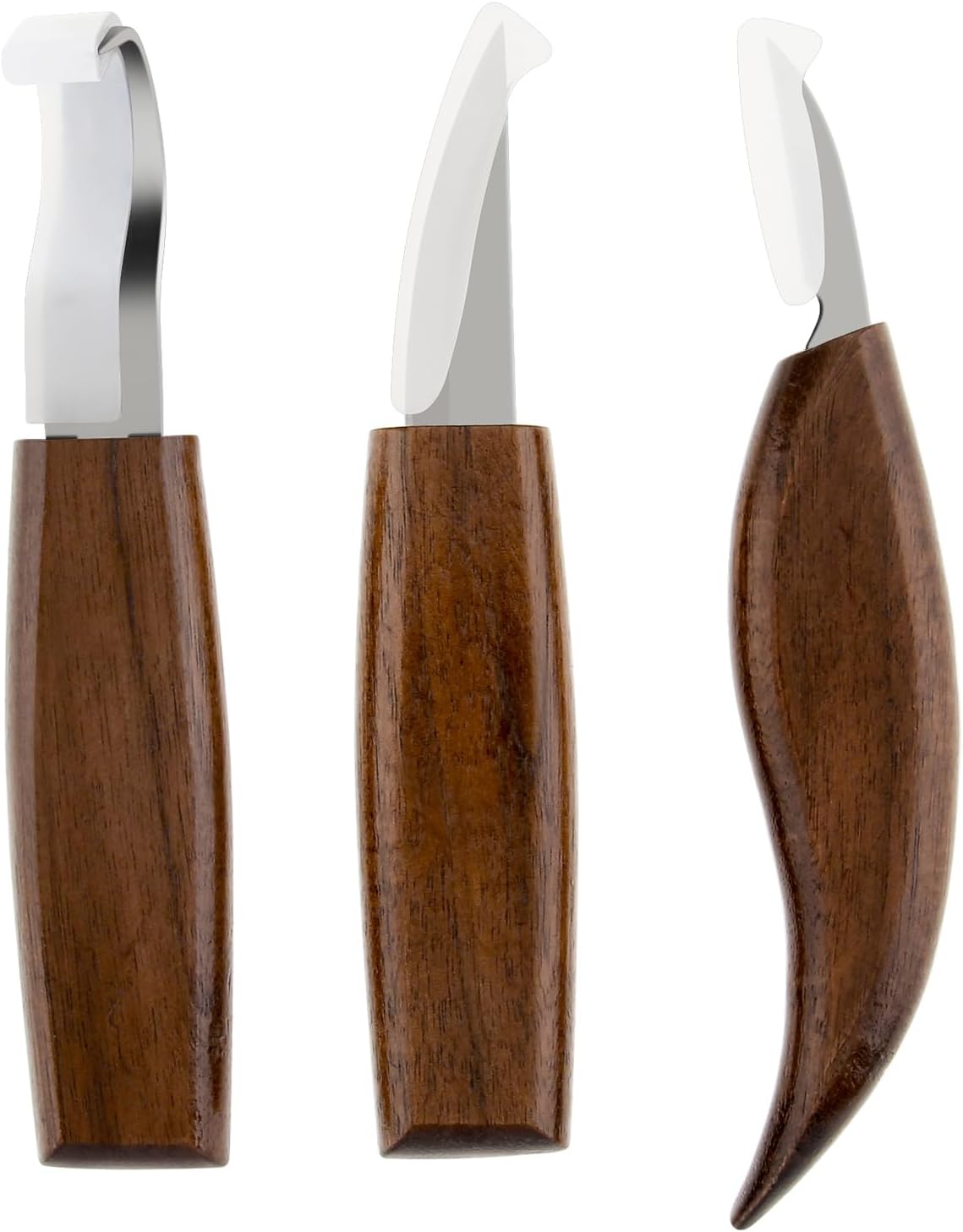 Omninmo 10pcs Wood Carving Tools Set, Wood Whittling Kit Cave Knife Kit Trimming Knife Hook Knife Cutting with Resistant Glove and Canvas Bag for Woodworking