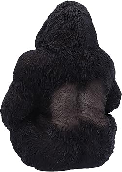 Gone Wild Gorilla Figurine Funny Animal Collectible 15.5cm, Black | Hand-Painted Gorilla Figurine with Cheeky Attitude