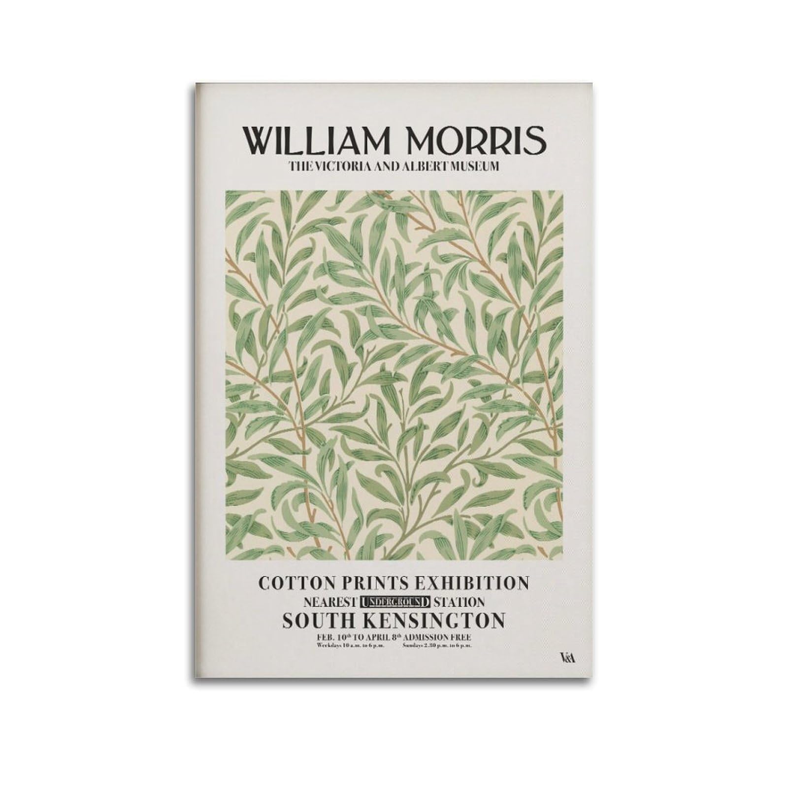 xiaoxiaoshen William Morris Exhibition Vintage Floral1 Canvas Poster Wall Art Prints Room Aesthetic Murals Bedroom And Living Decorations 24x36inch(60x90cm)
