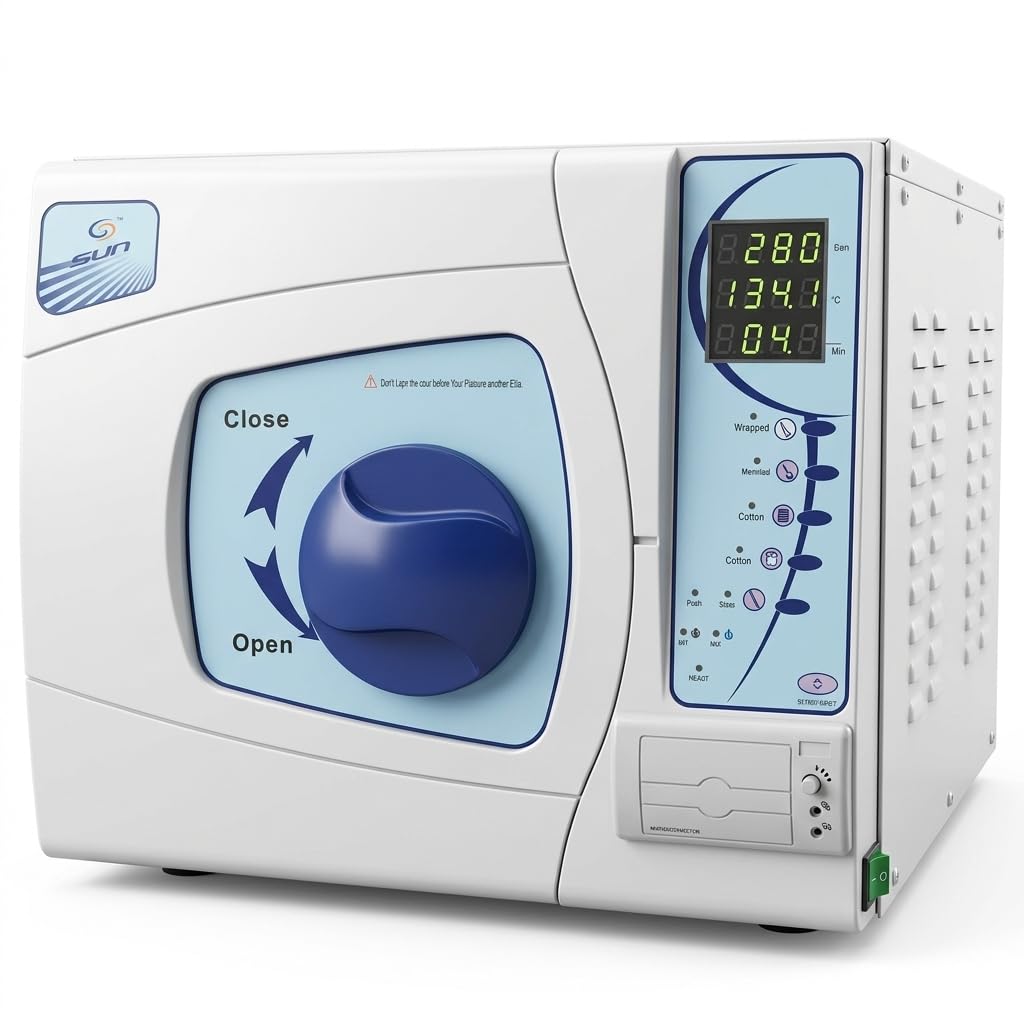 Esterilizador autoclave clase B con impresora y pantalla LCD, vapor al vacío para uso médico y de laboratorio, capacidad de 16 litros