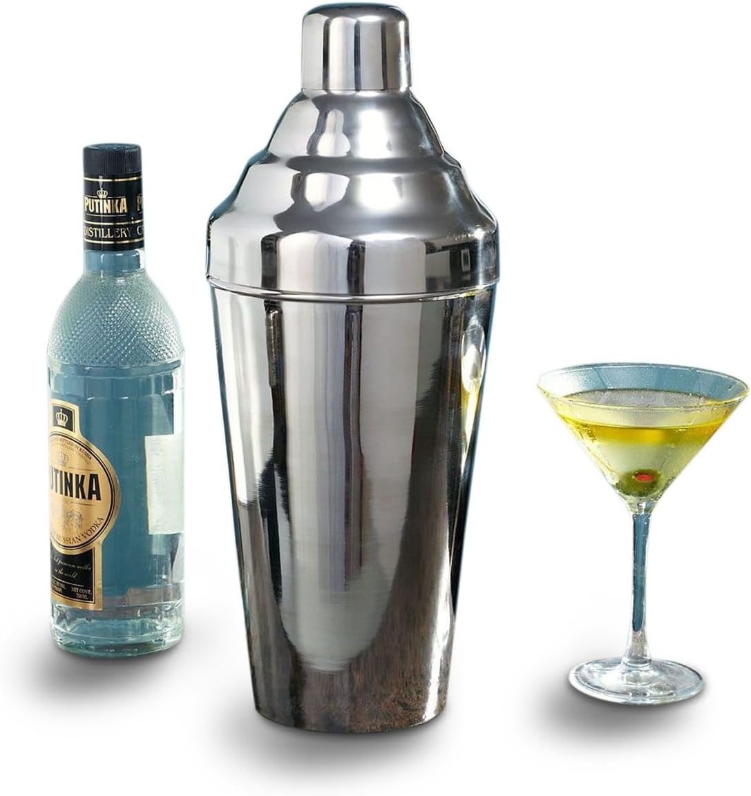 110oz Extremely Large Cocktail Shaker, Make 20+ Cocktails at Once, Stainless Steel Large Drink Mixer Shaker with Strainer, by Home Wet Bar