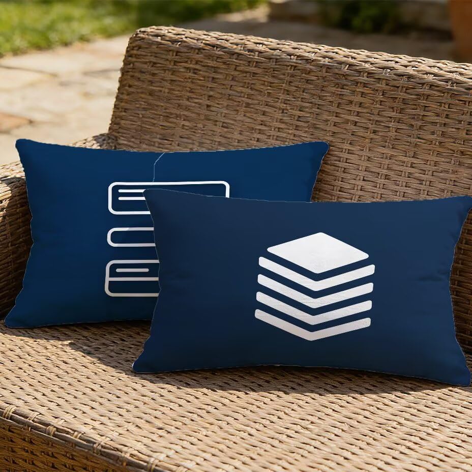 Housses de coussin décoratives bleu marine 60x90 de jardin modernes imperméables