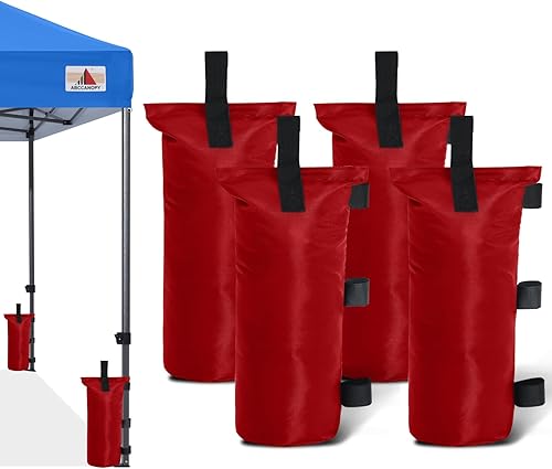 Miniatura 19 de ABCCANOPY Juego de Pesos para Toldo de 4-120 LBS Bolsas de Arena para Carpa Emergente, Bolsas de Peso para Gazebo al Aire Libre, Trampolín, Pérgola