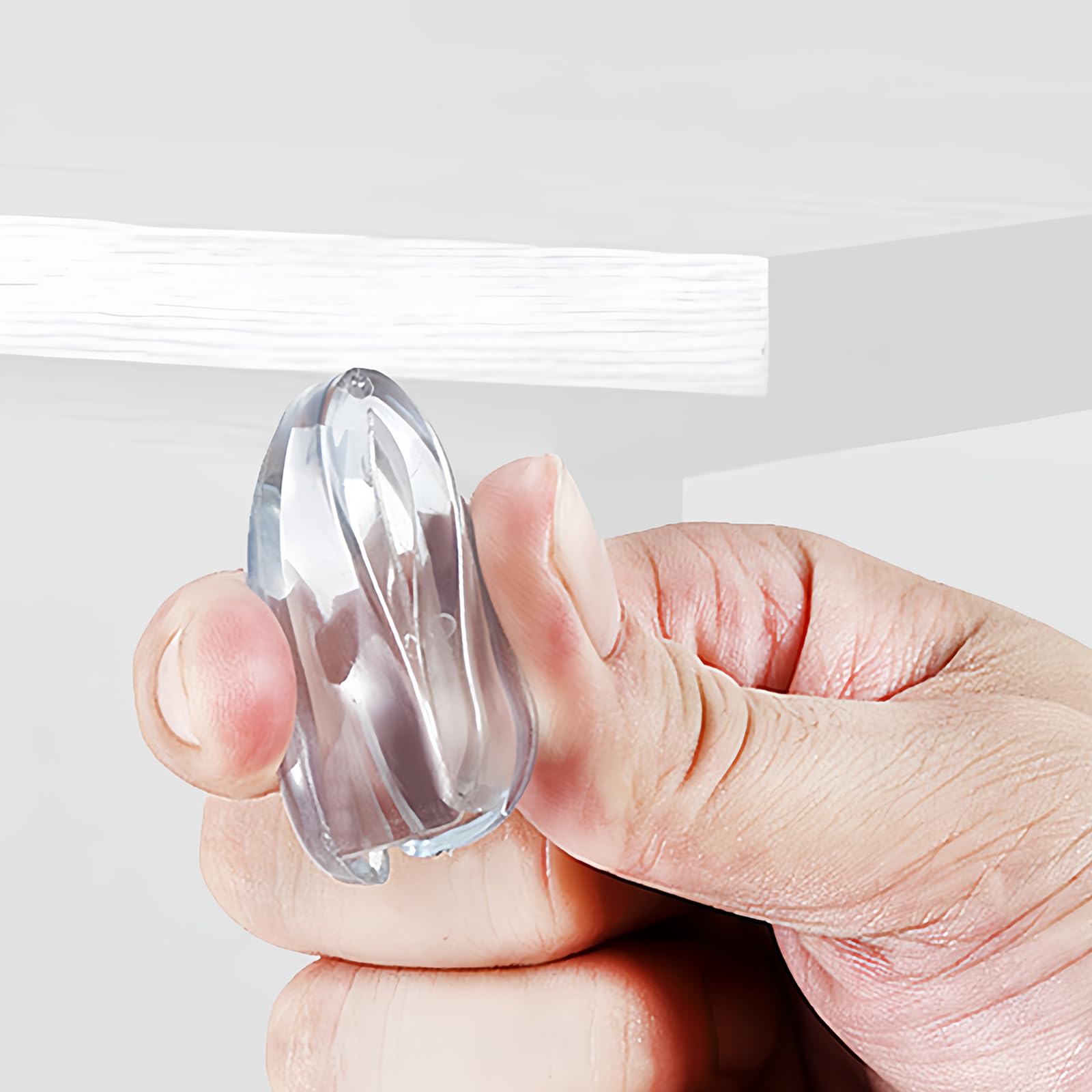 Paquete de 5 protectores de esquina transparentes para seguridad del bebé, protectores de bordes de muebles y parachoques de esquina de mesa, suministros transparentes a prueba de niños para bordes — view 3
