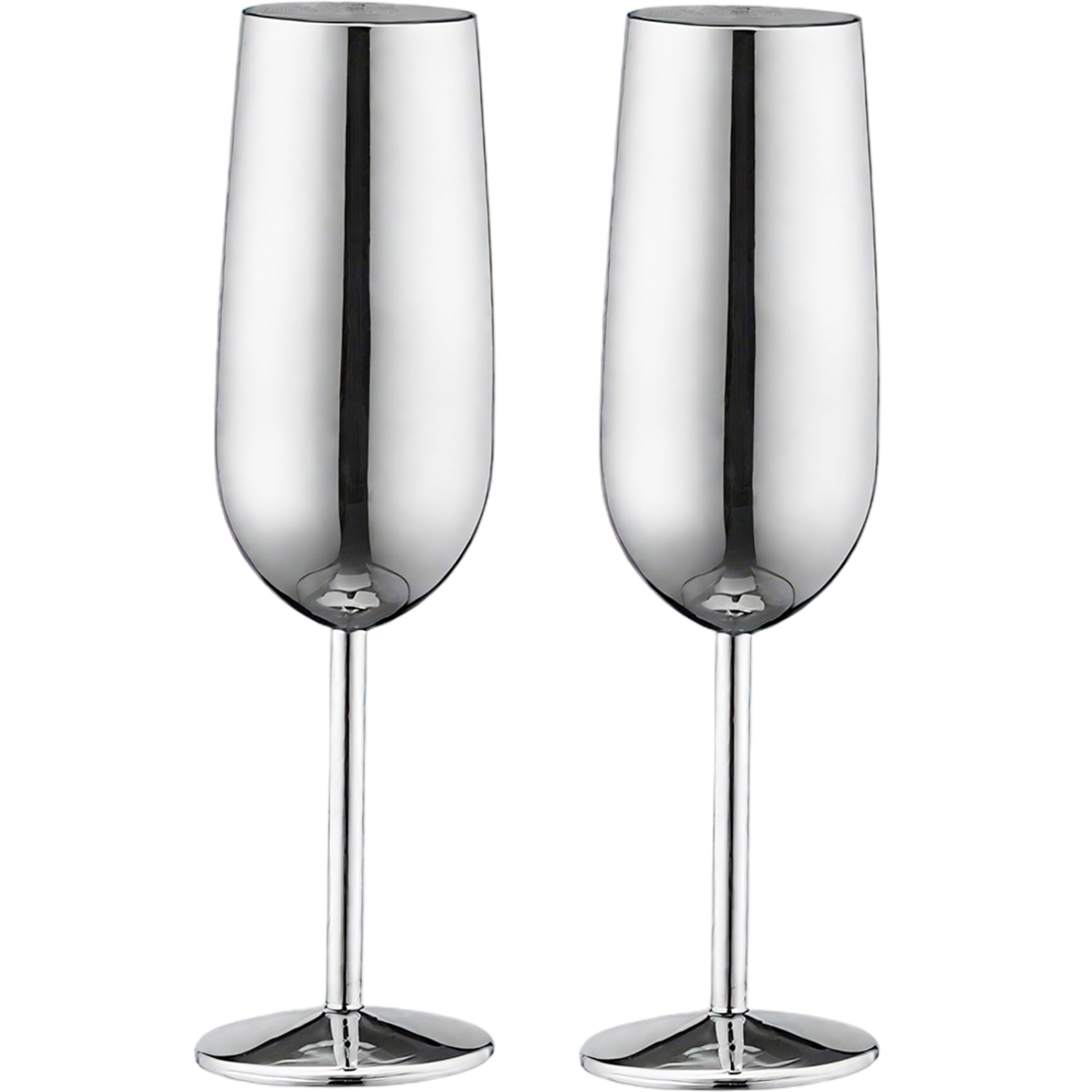 Copas de champán de acero inoxidable set de boda ideal como regalo de aniversario en casa