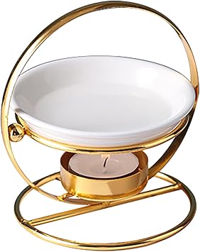Oil Burner for Scented Oil,Essential Oil Burner,Oil Warmer for Scented Oil,Essential Oil Burner,Flower Basket Gold Iron Incense Burner Essential Oil Lamp Candle Burner