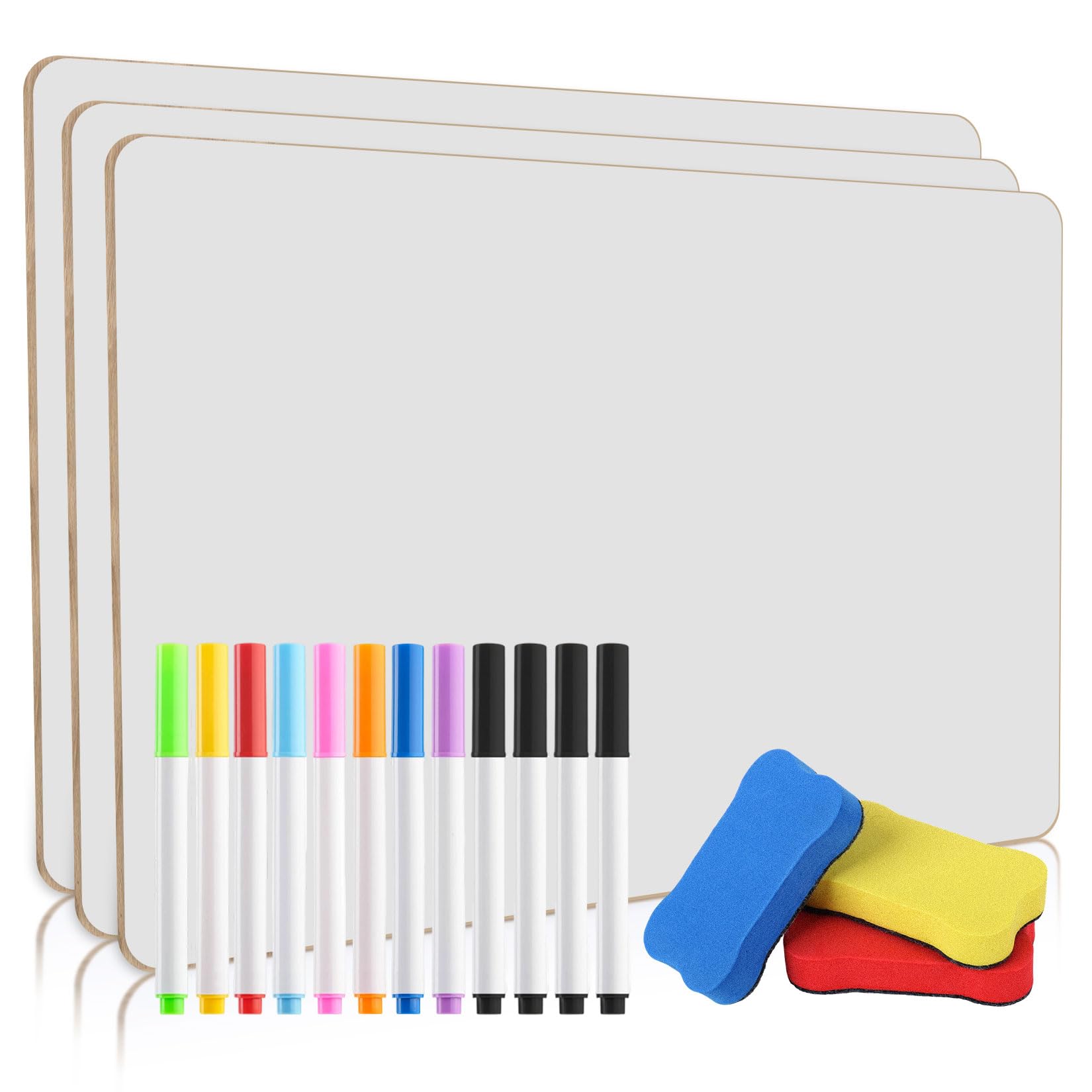 LONGERSIZHAN 3 Pcs Small Whiteboard A4 Whiteboards Portable White Boards