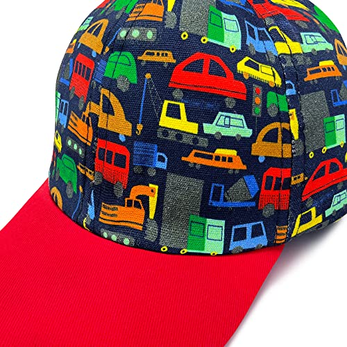 Image of Toddler Baseball Hat Boys Trucker Hat Adjustable Snapback Sun Hat Beach Hat for Boys 1-8 Years, Red, 4-6 Years