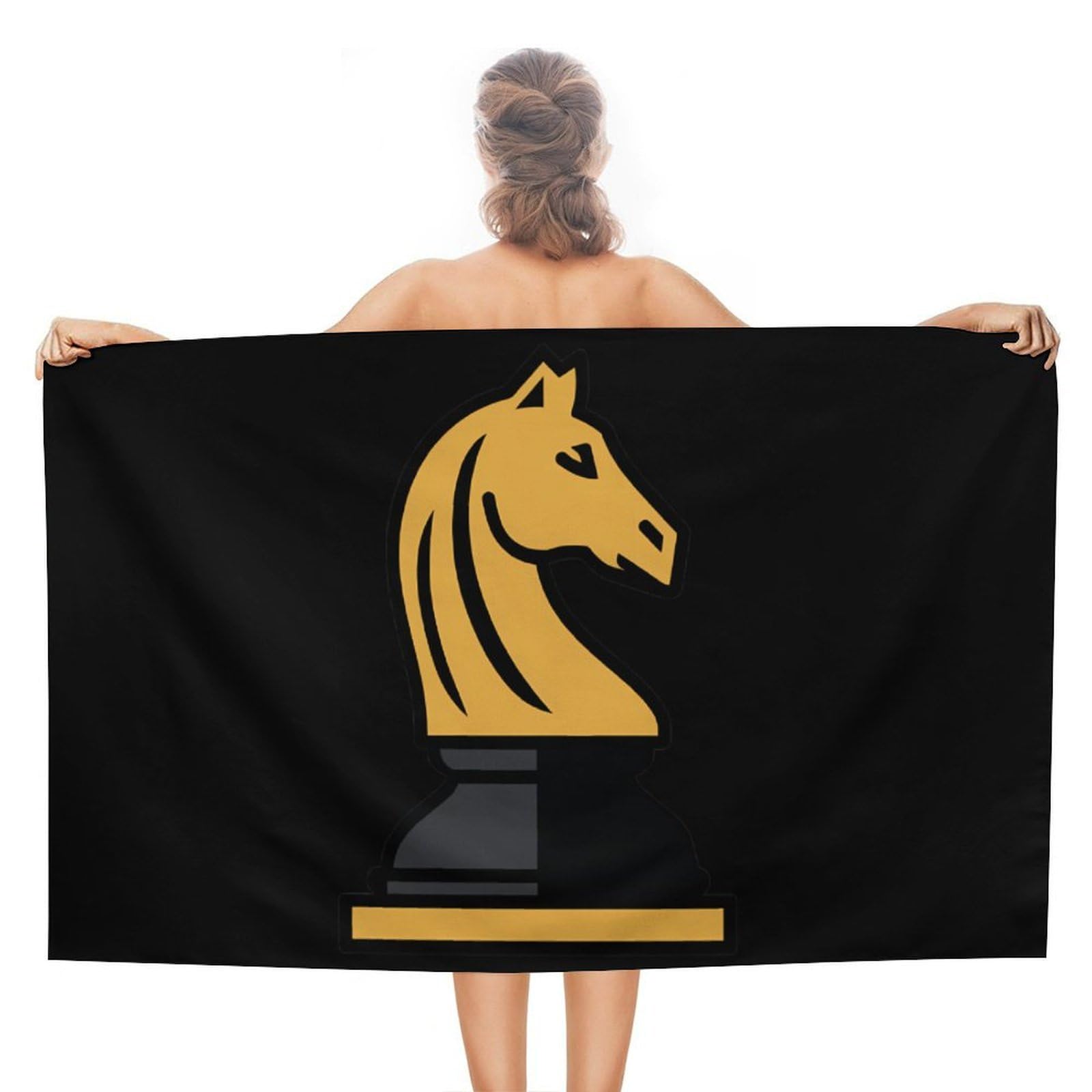 CGSBNGHA Horse Chess-Piece-Knights Beach Towels Soft Bathroom Bath Pool Swim Towels for Women Men