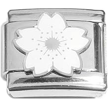 NewCharms White Flower Burst Italian Charm