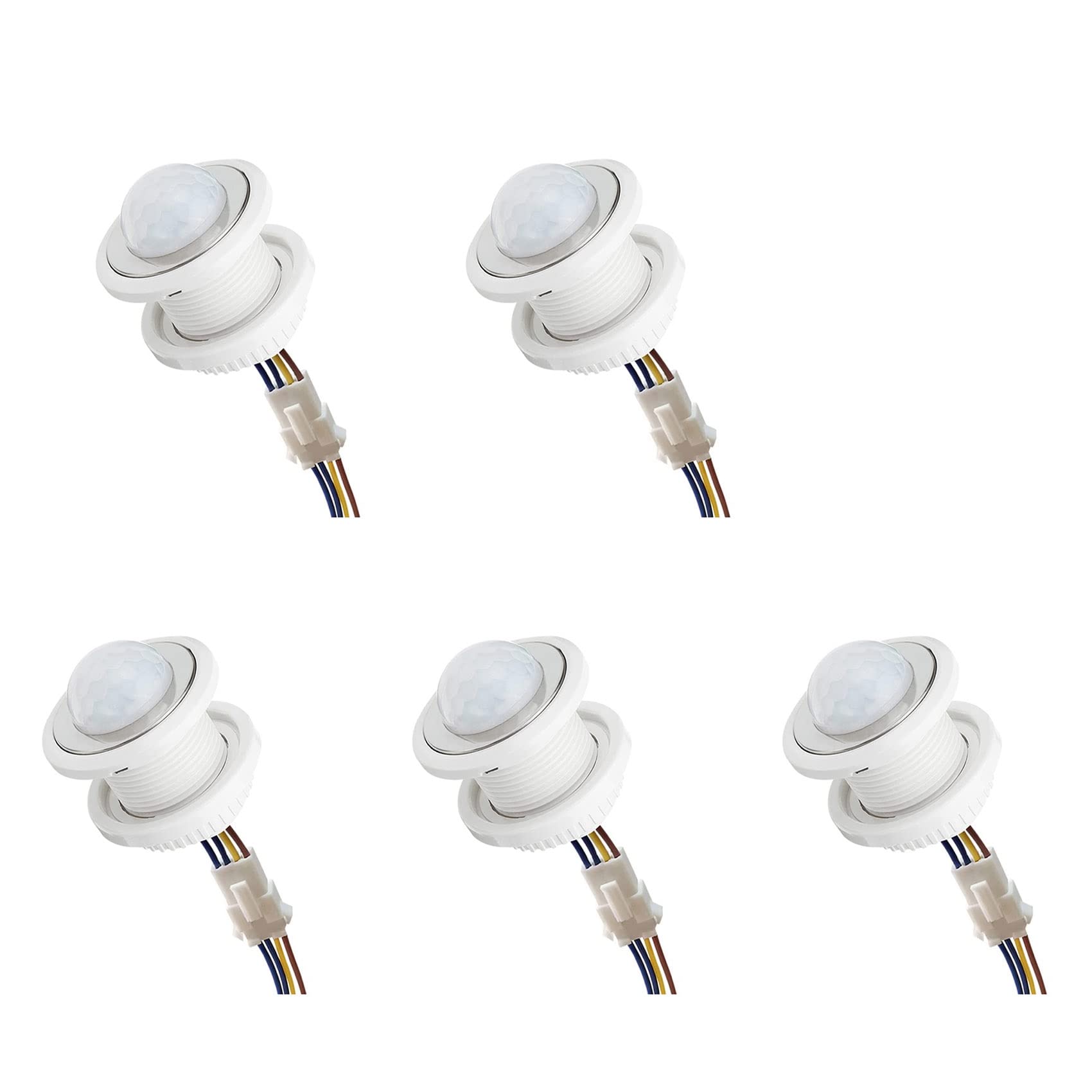 Jnchdghwa As Shown 5X Mini Motion Sensor Light Switch 110-220V Pir Sensor Smart Detection Time Delay Adjustable Infrared Induction Detector